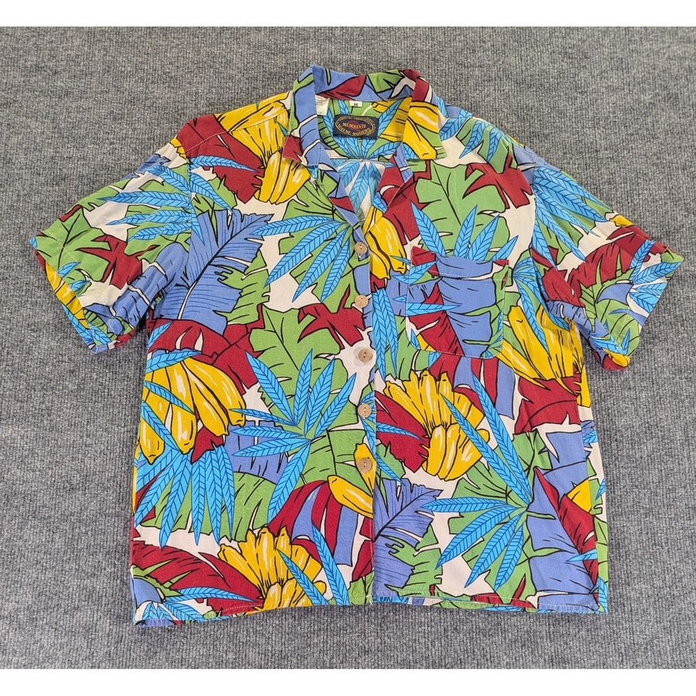 Vintage 90's Wayne Rogers Hawaiian Button Up Shirt Women's Size Medium
